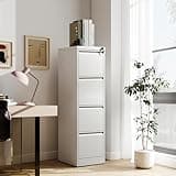 Spryygo 4 Drawer File Cabinet with Lock,Vertical Filing Storage Cabinet for Home Office,Heavy Duty Metal Storage Cabinets for Letter/Legal/A4/F4 Documents,Assembly Required