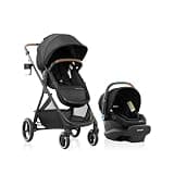 Evenflo Shyft Intuiti Travel System Featuring LiteMax NXT Preemie and Infant Car Seat with SensorySoothe (Eclipse Black)