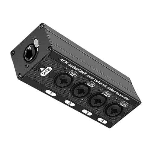 Kfwfuaee Duty 4 Way 3Pin Over Cat5 Balun for Interferences Auditory Applications Adapter Multiple Channel Sound Balun