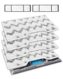 Reusable Vac Pads Refills Compatible with Shark Vac Mop VM252 VM180 VM200 VC205 VM250 QM250 VM190 VM401 Microfiber Vacuum Mop Pads Replacement for Hard Floor Cleaning, Larger Dirt Chamber, 1+2+4 Pack