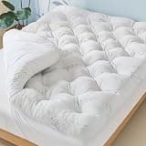 5 Inch Twin Mattress Topper Viscose Derived from Bamboo,Memory Foam Fillings for Pain Relief,Extra Thick Pillow Top Mattress Pad Twin Size,Cooling for Hot Sleepers,White