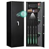 Marcree 5-8 Biometric Gun Safe, Fingerprint Gun Safe for Rifles and Pistols, Long Gun Cabinets for Rifles and Shotguns with Dual Alarm System, Quick Access Rifle Safes, No Assembly
