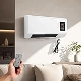 Aire Acondicionado De Pared for Room Garage, Wall Mounted Air Conditioner Fan 2 in 1, Mini Ac Heater Combo Ptc Cooler Heater with Remote, Portable Heating Cooling Unit