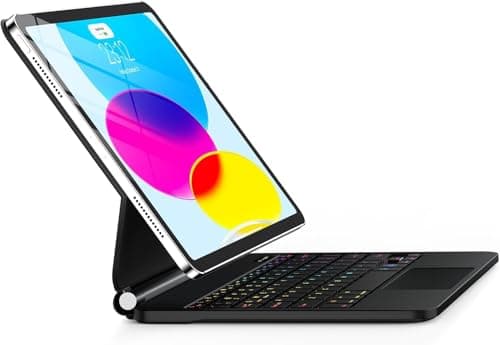 GGQFGTOJ Keyboard Case for iPad 11th (A16) & 10th Generation,Magic-Style Backlit Keyboard with Multi-Touch Trackpad – Floating Cantilever Stand – Magnetic Case for iPad 11 inch &10th Gen 10.9 inch
