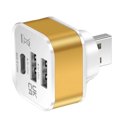 Vdaxvme Portable Car USB Charging Extender 3 Port Extended Splitter Multipurpose Connector Replacement For Phones Tablets Splitter Charging