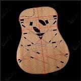 Wooden Body Template With Sound Beam Position Structure Diagram For Acoustic Guitars Guitar Tool Kit(41D)