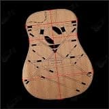 Wooden Body Template With Sound Beam Position Structure Diagram For Acoustic Guitars Guitar Tool Kit(41D)