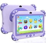 YINOCHE Kids Tablet 7 inch Toddler Tablet for Kids WiFi Tablets 32G Android Dual Camera Parental Controls with Kids Offline App Pre-Installed YouTube Netflix (Purple)