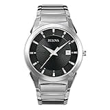 Bulova Men's 3-Hand Calendar Date Quartz Watch, Patterned Dial, 38mm, Style: 96B149