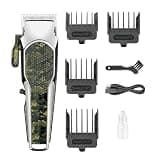 Mens Hair Clippers, Professional Trimmer Camo Electric Cordless Cutting Machine Rechargeable Adjustable Shaving for Men