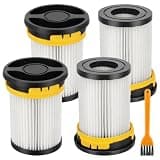 HX-FSF2 Fine Dust Filter Compatible with Miele Triflex HX1 Facelift & HX2 Cordless Stick Vacuum (Except HX1 FSF Pro), HX2 Vacuum Filter Replacement (4 Pack)