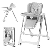 High Chairs for Babies and Toddlers Foldable with Rocking Mode (Grey)
