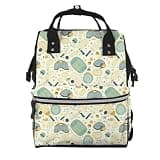 Pioyoku Pickleball Trend (2) Print Diaper Bag Backpack -Multifunction Travel Baby Diaper Bag,Baby Bags For Girls Boys