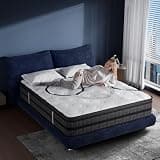 King Size Mattress 12 Inch Hybrid King Mattress in a Box Medium Firm New Version Memory Foam & Pocketed Springs Pressure Relief CertiPUR-US Certified & Fiberglass Free Motion Isolation 365-Night Trial