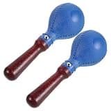 Kisangel 1pair 10.6 Inch Hand Percussion Rattle | Maracas Noise Maker | Wooden Handle Rumba Shaker | Hand Musical Instruments with Clear Rhythm for Party Supplies