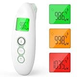 Momcozy Non-Contact Forehead and Ear Thermometer, Digital Infrared Thermometer for Adults and Kids, with Child Mode, Fever Alarm Function, Mute and Memory Functions, Fast and Accurate Measurement