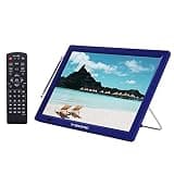 Trexonic Portable Rechargeable 14 Inch LED TV with HDMI, SD/MMC, USB, VGA, AV in/Out and Built-in Digital Tuner, Blue