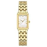GAOFAN HOUR Gold Watches for Women with Vintage Rectangular Case,White Roman Dial,Stainless Steel Band,Adjustment Tool Included,Water Resistant