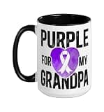 Alzheimer's Dementia Awareness Support Grandpa Vintage Ceramic Mug, Black/White, 15oz