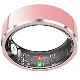 Smart Ring for Women, Fitness & Activity Tracker with Blood Pressure/Heart Rate Monitor, Sleep Tracker, Step Counter, IP68 Waterproof Ring for iOS & Android, Fast Charge, No Subscription (Pink,Size9)
