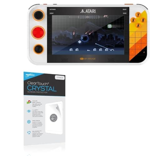 BoxWave Screen Protector Compatible With My Arcade Atari Gamestation Go (7 in) - ClearTouch Crystal (2-Pack), HD Film Skin - Shields From Scratches