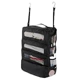 Hanging Packing Cubes, 4-tier Hanging Travel Organizer, Folding Packing Organizers With Adjustable Hook & Bottom Support, Black, Travel Organizer