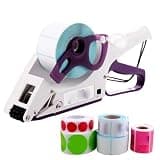 Acivirdde Manual Label Applicator, Desktop Labeller for Round Square Flat Bottles, Label Width 35-64mm, Accurate Efficient Application