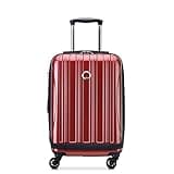 Delsey Luggage Helium Aero, International Carry On Luggage, 19", Front Pocket Hard Case Spinner Suitcase, Brick Red