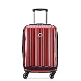 Delsey Luggage Helium Aero, International Carry On Luggage, 19", Front Pocket Hard Case Spinner Suitcase, Brick Red