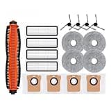 ZZDKAVHSU Compatible with Xiaomi 5 Pro / OV21GL Robot Vacuum Parts Main Side Brush Filter Mop Dust Bag(17PCS)