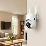 4PCS,Wi Fi smart Home Security Camera can Rotate 360 Degrees Horizontally and 90 Degrees Vertically for Easy Installation, wall Mounted, White