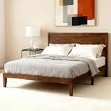 Habenvex Wooden Bed Frame King Size, Wood Bedframe with Solid Headboard,King Platform Bed with 12 Wood Slats Support, No Box Spring Needed, Easy Assembly (King)