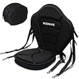 WOOWAVE Kayak Seat Thickened Padded Paddleboard Seat Adjustable Boat Seat Cushioned Fishing Seats High Back Comfortable Backrest Support with Detachable Back Storage Bag for Universal Sit