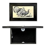 Bellewood Designs Wild Turkey Pair Gun Concealment Furniture - Handcrafted Hidden Gun Storage Wall Decor - Hidden Safe Furniture with Magnetic Lock for Quick Access & Storage - Made in USA