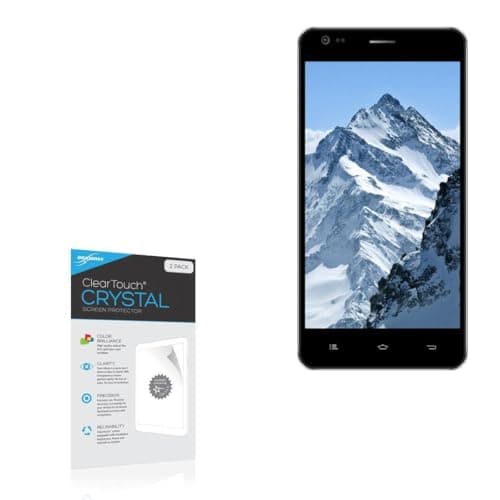 BoxWave Screen Protector Compatible With Celkon Millennia Everest - ClearTouch Crystal (2-Pack), HD Film Skin - Shields From Scratches