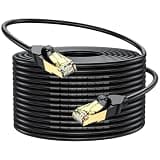 Cat 6 Ethernet Cable 200 ft, High Speed 10Gbps 550MHz Network Cable, Outdoor & Indoor Weatherproof LAN Patch Cable, 26 AWG Core RJ45 Gold-Plated Cord, Compatible with Router, Modem, PC, Gaming Console