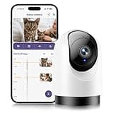 YOTON Indoor Security Camera, 2.4/5GHz, 2K 360° Wi-Fi Baby Monitor & Pet Camera w/Motion Tracking, 2-Way Audio, Night Vision, SD/Cloud, Works with Alexa & Google Home