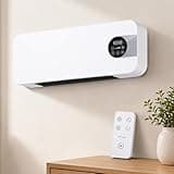 Wall AC Unit, 1500W Fast Heat PTC Ceramic Heater, Wall Mounted AC and Heater Combo with Remote, Timer, Quiet Operation