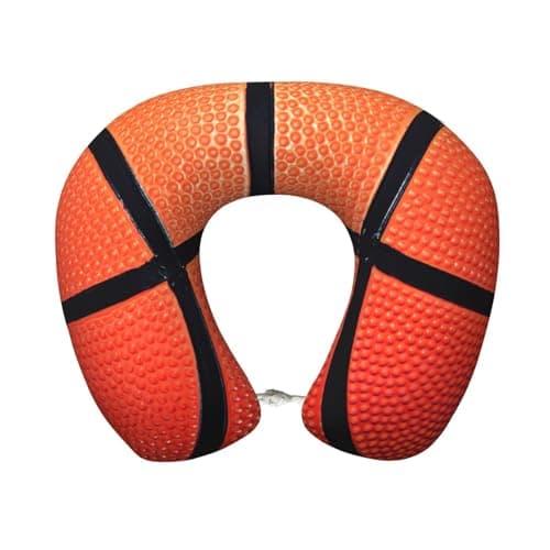 ZSUUGJ Basketball Texture Travel Neck Pillows Head Neck Support Airplane Pillow Pillow for Car, Train, Flight, Office and Home Use