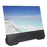 Phefop Phone Screen Magnifier with Anti Blue Light Bluetooth Speaker 14 Inch Video Amplifier Stand Bracket for Smartphones