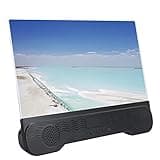 Phefop Phone Screen Magnifier with Anti Blue Light Bluetooth Speaker 14 Inch Video Amplifier Stand Bracket for Smartphones