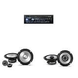 Alpine UTE-63BT Mech-Less Digital Bluetooth Media Receiver with 1 Pair Alpine S2-S65C Type S 6.5" Component Speakers and 1 Pair S2-S65 Type S 6.5" Coax