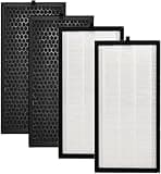HSIAMEN AP400 Replacement Filter Compatible with SIESEAN AP400 Air Purifier, 2 H13 True HEPA with 2 Activated Carbon, 2-Set