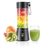 Mini Portable Blender for Smoothies - Personal Size Blender with 380Ml BPA Free Cup & 6 Blades, Convenient for Travel Sports Picnic
