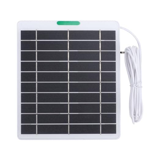 LAISANIM Panel Charger for Security Camera, 5V Monocrystalline Solar Panel with DC5521 Cable, Outdoor Power Supply for Wireless Camera Video Doorbell (White)