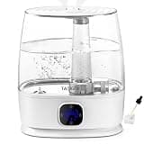 TASIGOK Humidifiers for Bedroom Home, 6L Cool and Warm Mist Air Humidifier for Large Room Baby Nursery, 50H Easy Clean and Top Fill, Quiet with Ultrasonic, Essential Oils, Auto Mode, for House, Plants