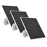 Solar Panel for Eufy Camera, 5W Solar Panel Charger Compatible with EufyCam, 5V Solar Panel with 9.8ft Charging Cable, IP65 Waterproof, Adjustable Wall Mount(3 Pack)