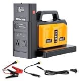 Pure Sine Wave Inverter Compatible with Dewalt 20V Battery, 2 in 1 500W 4 Ports Power Inverter Battery Charger Generator DC 20V to AC* 2 Outlets, 120V Car Charger Plug, USB&Type-C (Tool Only)