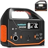BailiBatt 300W Portable Power Station, 266Wh Solar Generator with 7 Outputs & Dual USB-C PD (24W+18W), 110V Pure Sine Wave AC, 6.5lb Lightweight Battery Backup for Camping, CPAP RV Home Blackout