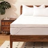 JSELF 3 Inch Gel Memory Foam Mattress Topper, Dual-Layer Cooling Bed Topper with Bekaert Fabric Cover, Wave-Textured Pressure Relief for Back Pain, Non-Slip Design, CertiPUR-US & Oeko-Tex (Full)